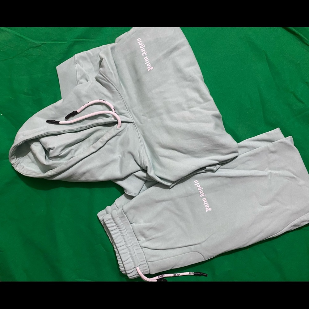 Turquoise Palm Angel sweat shirt + Sweat Pants (L)